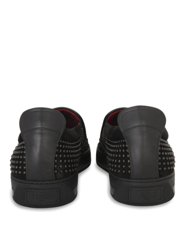 black studded slip on sneakers