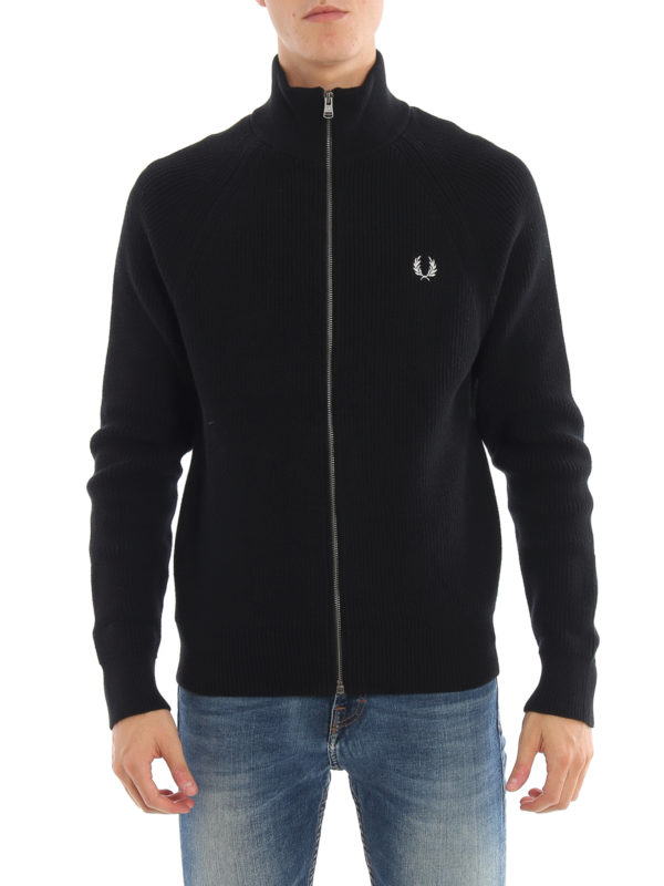 Cardigans Fred Perry - Black zipped 