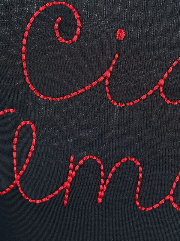 iKRIX GIADA BENINCASA: one-piece - Ciao Amore embroidered black swimsuit