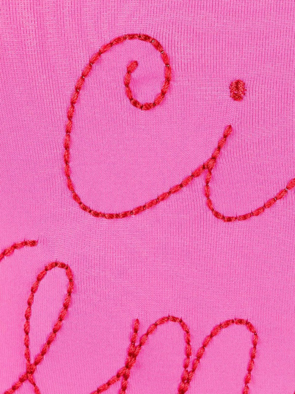 iKRIX GIADA BENINCASA: one-piece - Ciao Amore embroidered fuchsia swimsuit