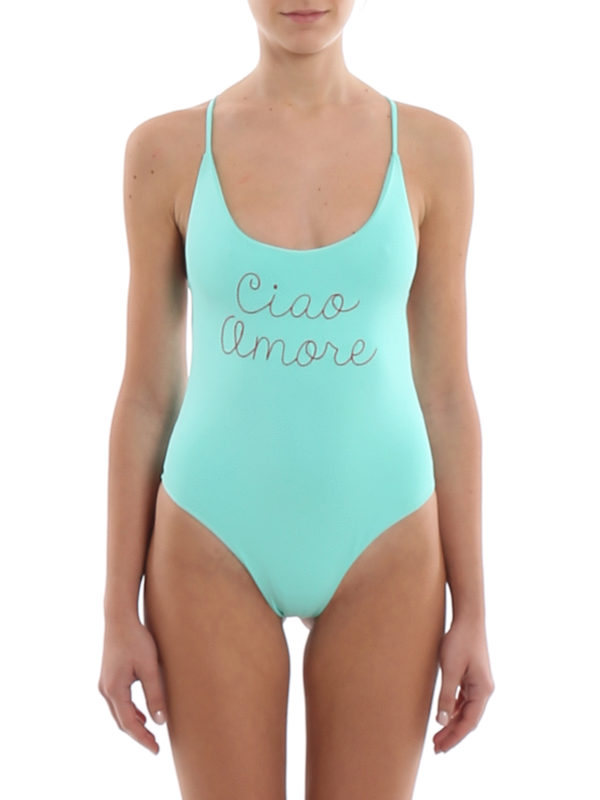 iKRIX GIADA BENINCASA: one-piece - Ciao Amore embroidered one-piece swimsuit