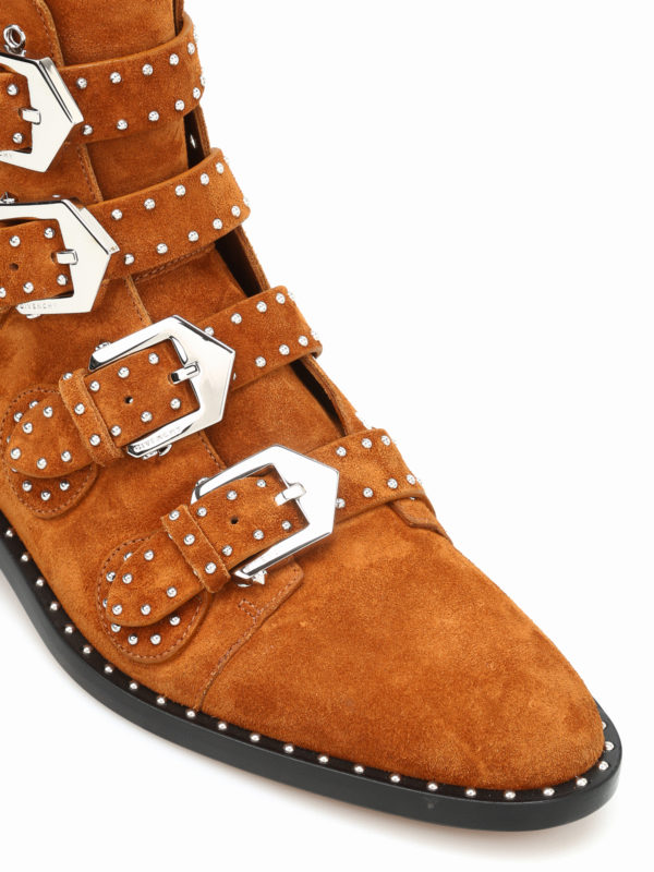 studded brown boots