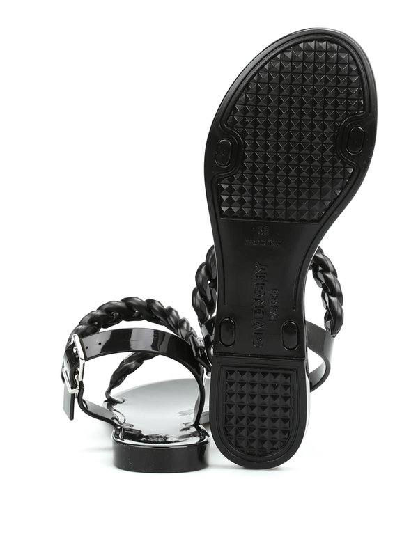 givenchy black jelly sandals