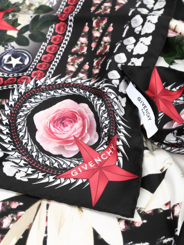 Scarves Givenchy - Floral print silk scarf - BG02035850003 