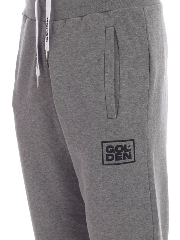Golden Goose - Logo print tracksuit pants in grey - tracksuit bottoms ...
