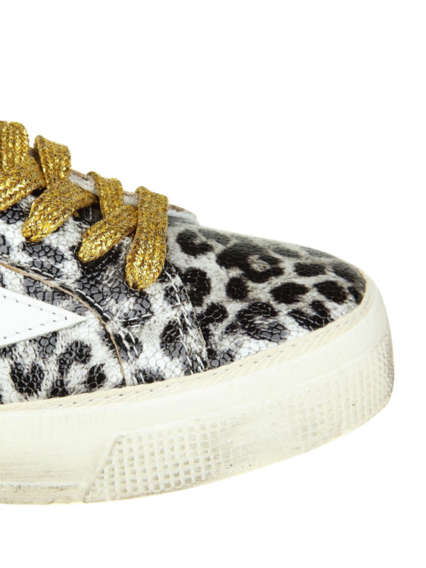 Golden goose may leopard sneakers Clearance