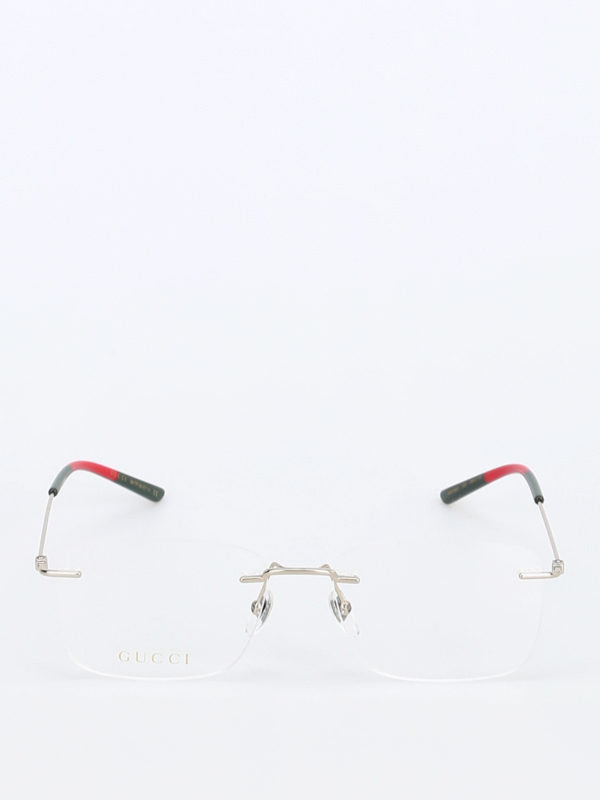 Glasses Gucci - Metal bicolour rimless eyeglasses - GG399O004 
