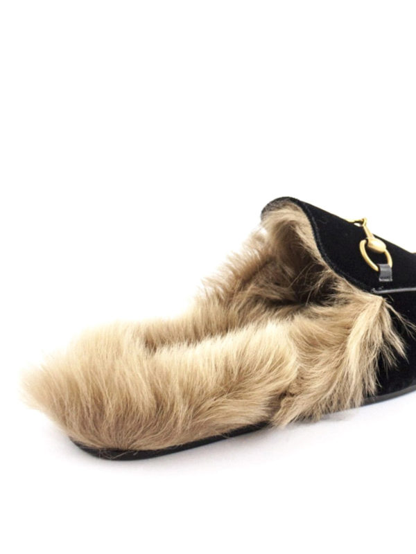 Mocassini e slippers Gucci - Slipper Princetown in velluto - 428619FASI01064