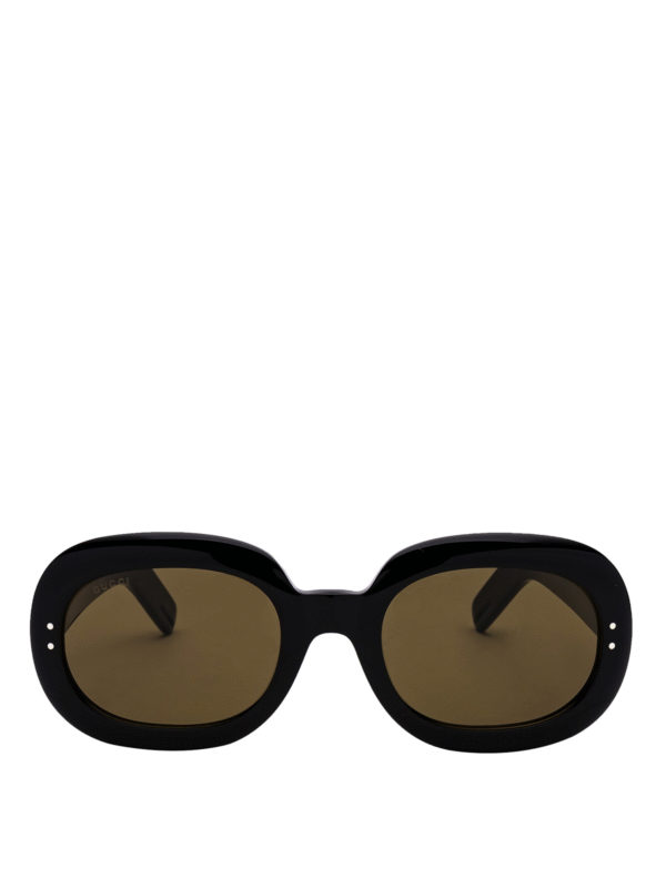 gucci sunglasses black round