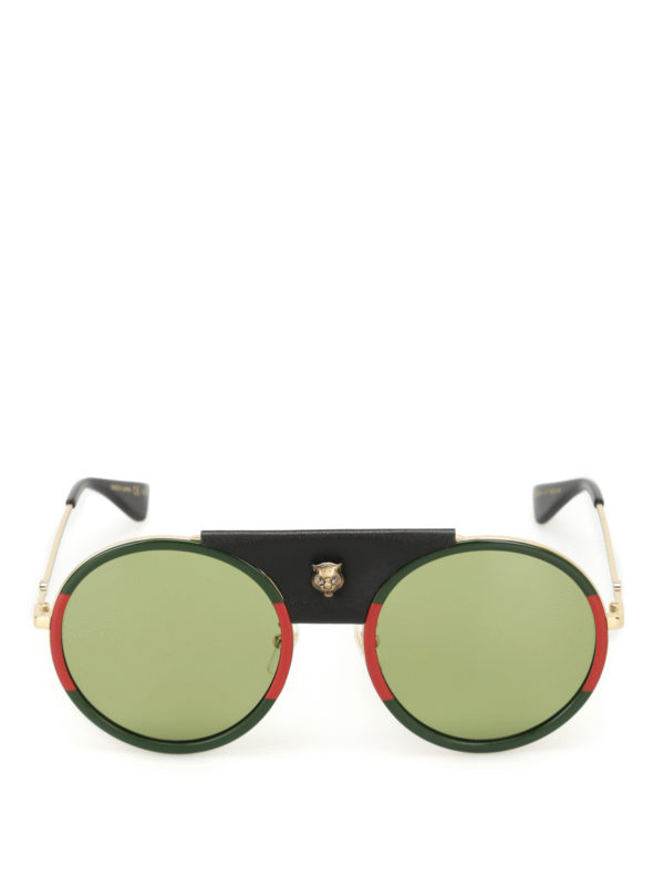 gucci leather sunglasses