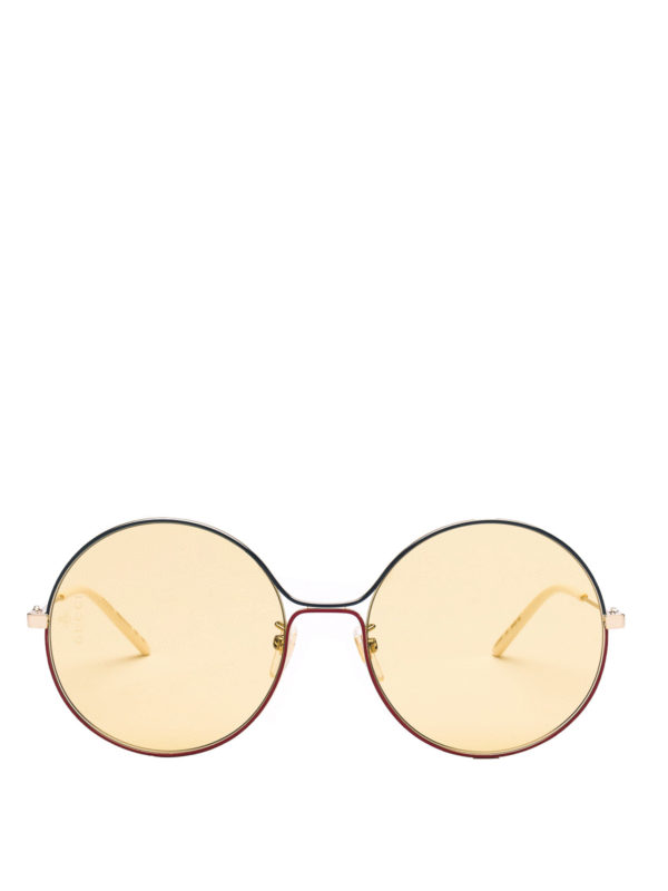 Sunglasses Gucci - Red and blue metal 