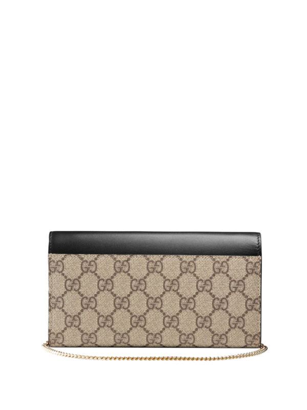Shoulder strap GG Supreme wallet 