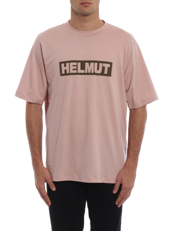 Logo lettering print pink T-shirt 