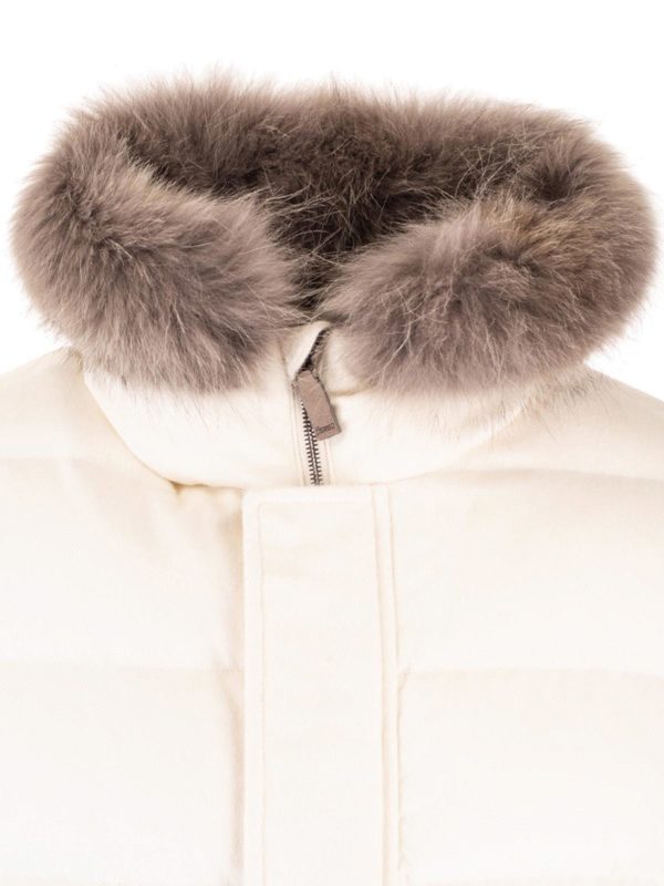 Silk cashmere blend quilted puffer 