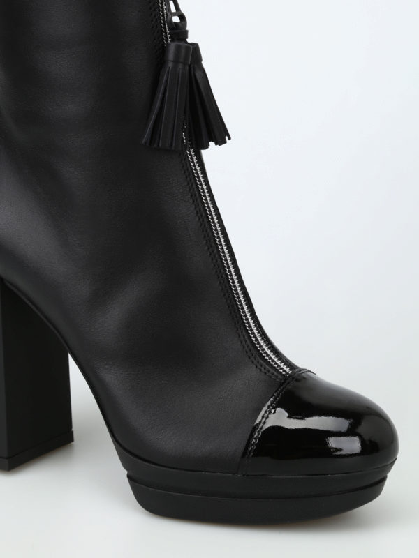 patent leather boots heels