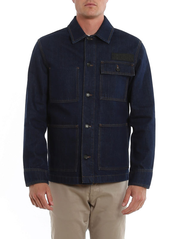 لی Hogan - Maxi pocket denim jacket 
