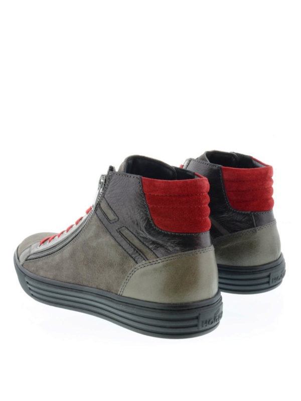 high top suede trainers