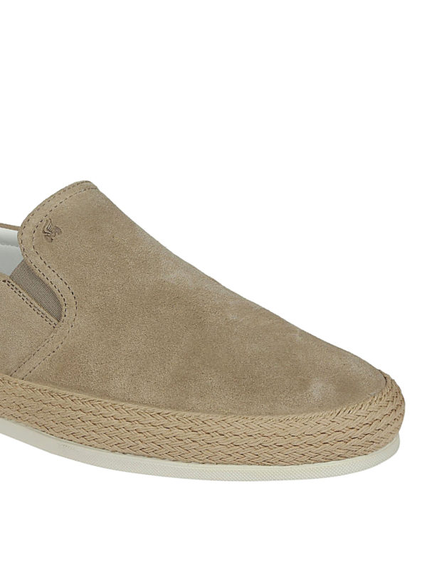 Espadrilles style suede slip-ons 