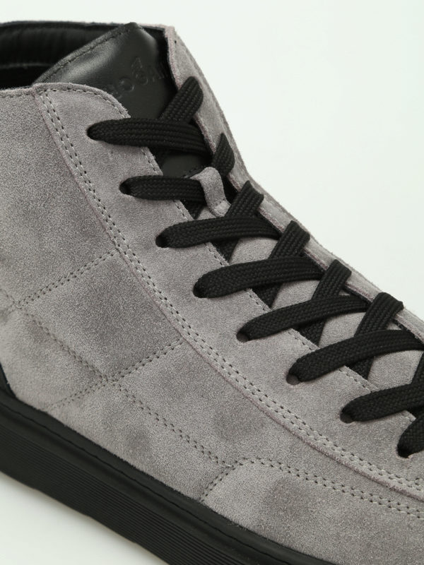 high top suede trainers