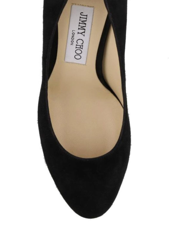 black suede pumps round toe