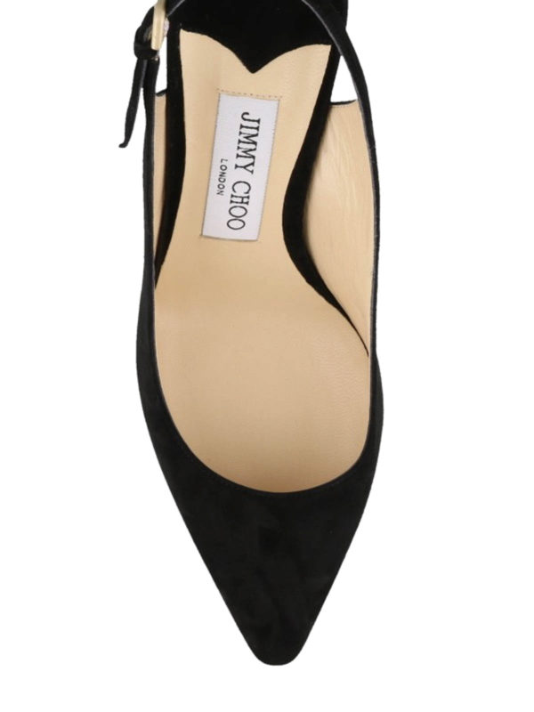 black suede slingback shoes