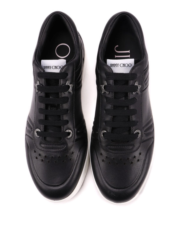 jimmy choo hawaii leather sneakers
