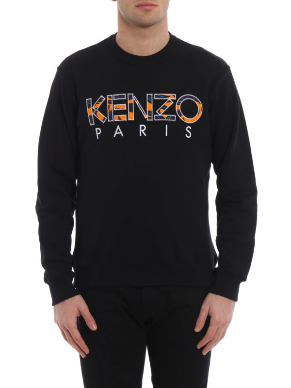 black and orange crewneck