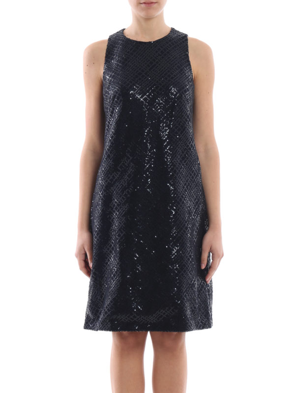 ralph lauren navy blue sequin dress