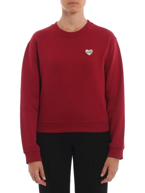 red moschino sweatshirt