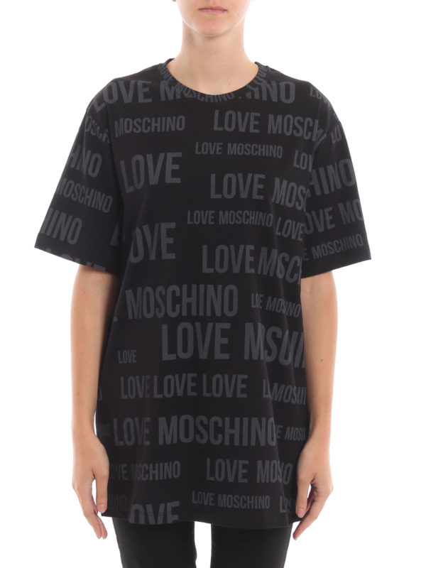 love moschino all over print shirt