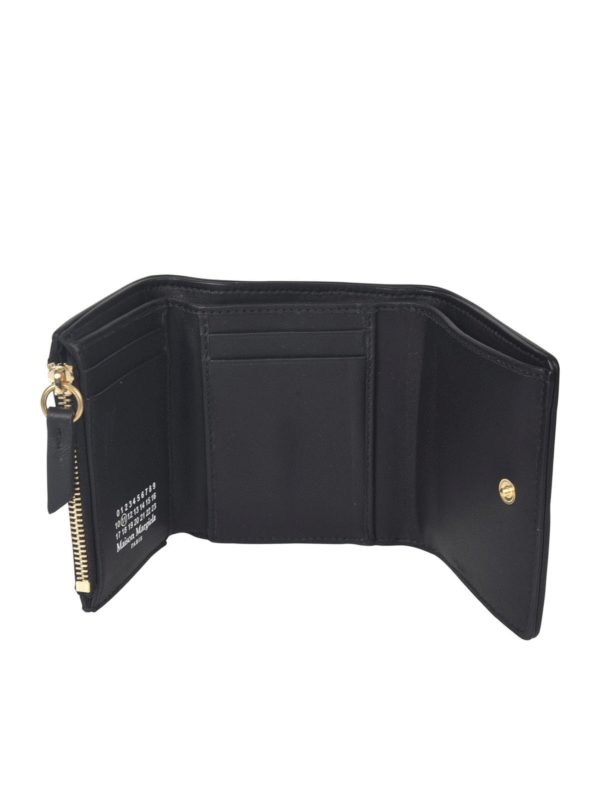Maison Margiela Quilted wallet in black wallets & purses
