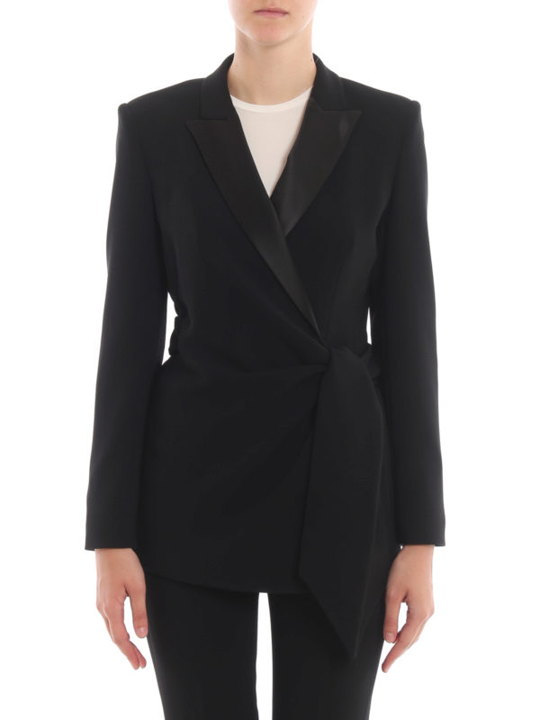 black crepe coat