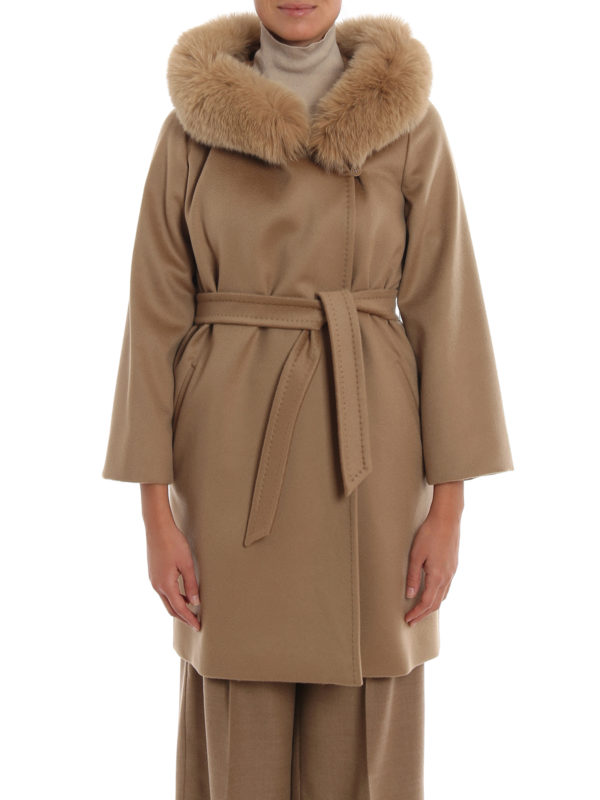 mango fur hooded coat