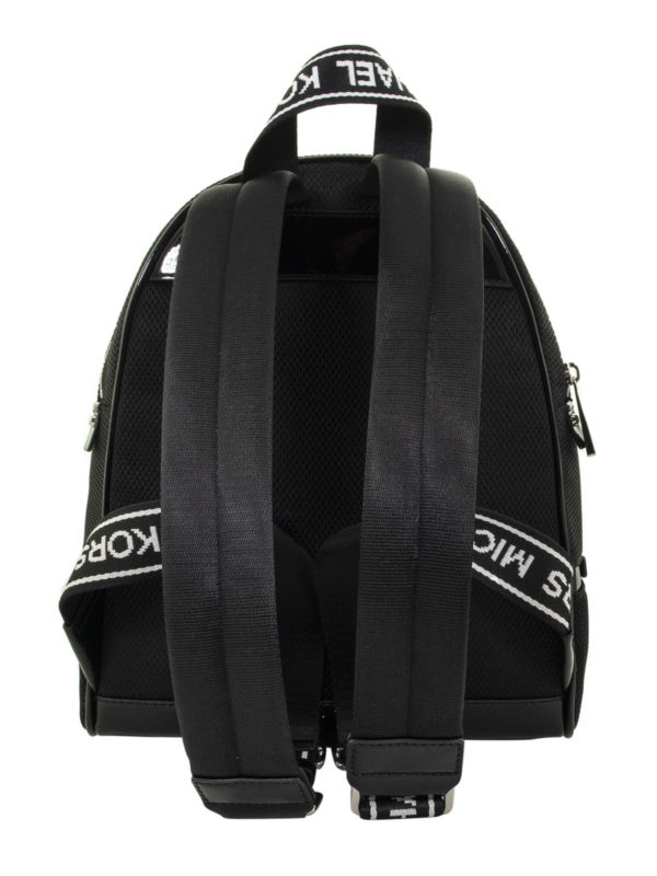 Rhea M black tech fabric backpack 