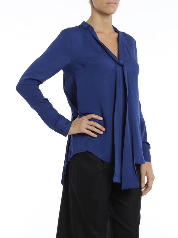 michael kors tie neck blouse