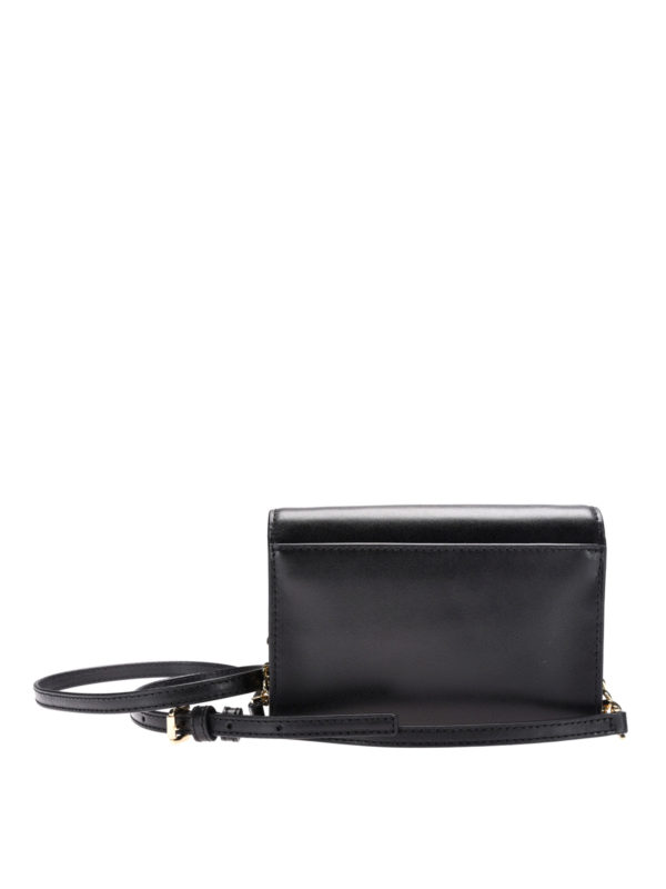 black leather clutch