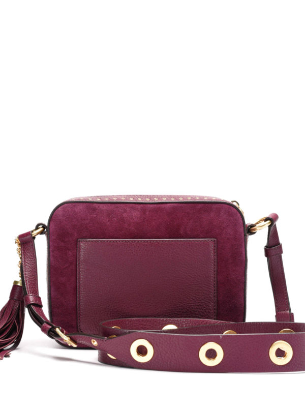 michael kors purple crossbody bolsa