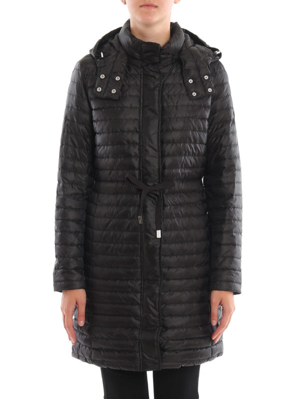 michael kors black quilted coat