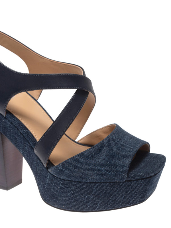 michael kors denim heels