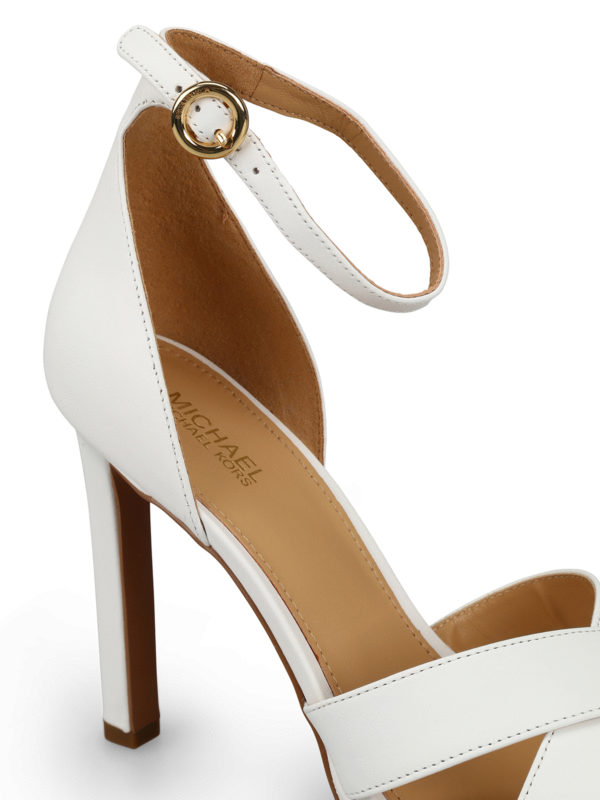 michael kors white sandals heels