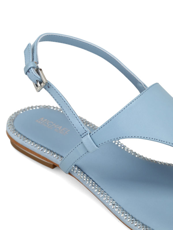 Sandals Michael Kors - Enid light blue embellished thong sandals -  40S9ENFA1L424