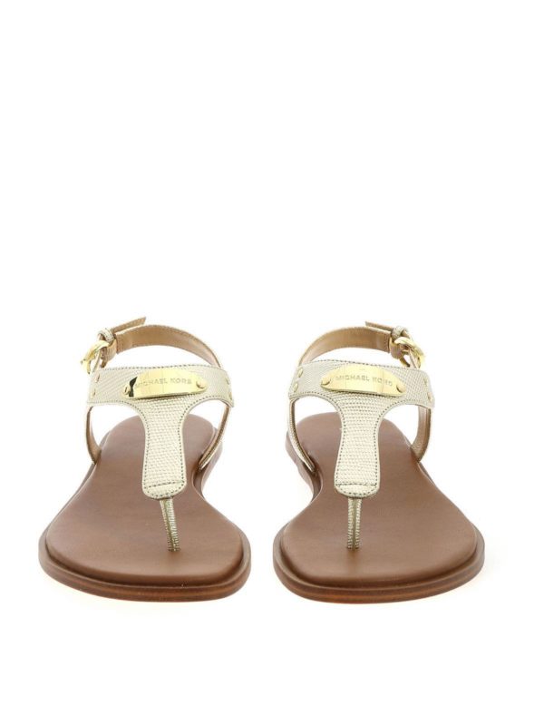 white mk sandals