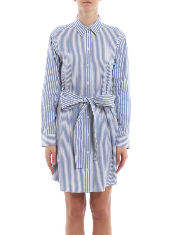 michael kors striped shirt dress