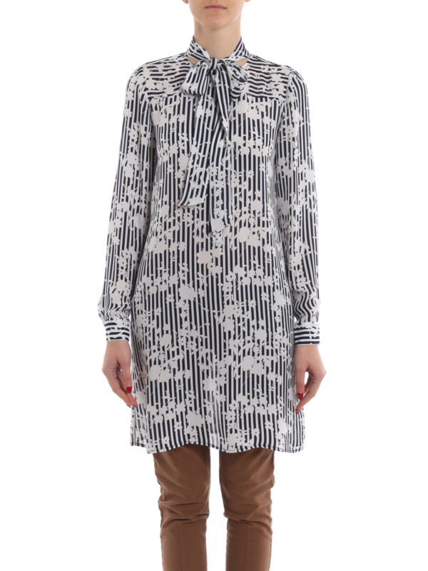 michael kors silk shirt dress