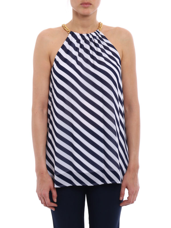 Tops & Tank tops Michael Kors - Chain detailed striped top - MS84L3V8MG428