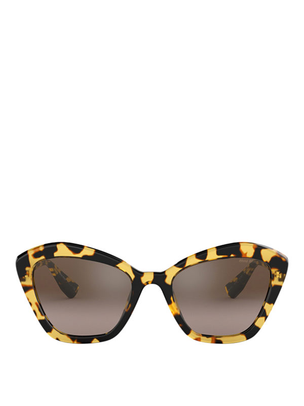 miu miu havana cat eye sunglasses