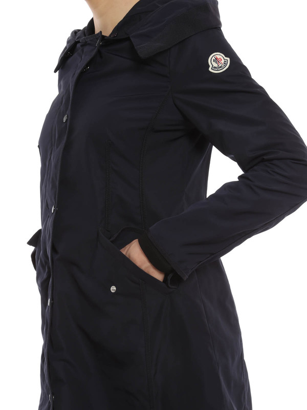 Moncler Padded Trench Coat In Blue For Men Lyst Gallery