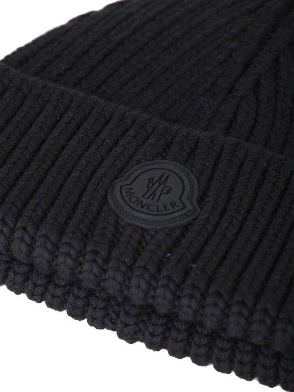 کلاه بافتنی Moncler - Ribbed cap in 