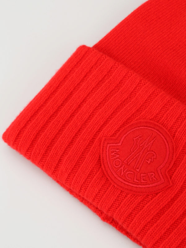 iKRIX MONCLER: beanies - Wool logo patch beanie