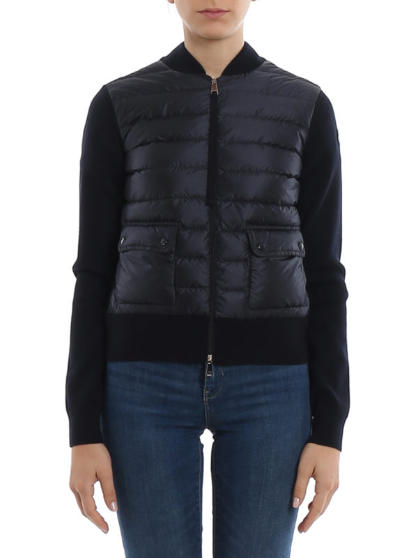 Cardigans Moncler - Padded front wool cardigan - 9B50000A9001742